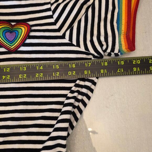 Hot Topic Striped Rainbow Ringer Dress Skater SZ XS - Picture 4 of 5